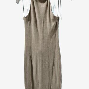 h & m -S-knit dress trims back adjustable tan color